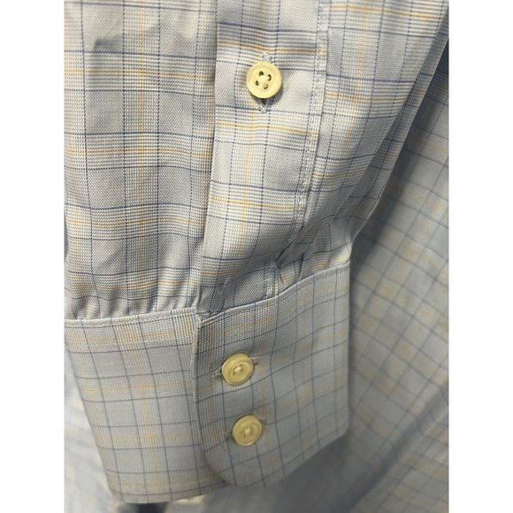 Brooks Brothers 1818 Mens Dress Shirt 18 - 36 Blue Egyptian Cotton Long Sleeve - Picture 10 of 13